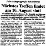  Wolfsburger Kurier 1.8.2004 Nächstes Treffen findet am 10. August statt  