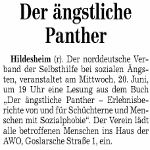  Hildesheimer Allgemeine Zeitung 18.6.2012 Der ängstliche Panther  