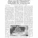  Cellesche Zeitung 13.5.2006 Raus aus der Einsamkeit: Selbsthilfe für Schüchterne  